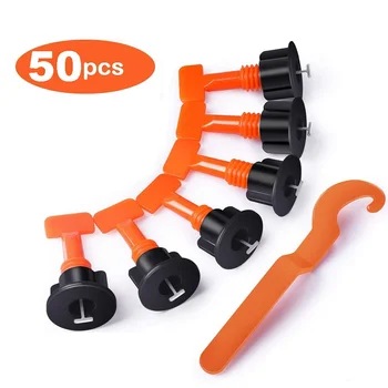 

50pcs/set Construction Tools Wall Floor Tile Leveling System with Wrenche Leveler Spacers Reusable Tile Installation Tool Kit