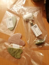 Masajeador de piedra Natural de cuarzo rosa, masajeador para terapia Facial y cuello, masajeador para tratamiento de salud, cuello cuerpo, gua sha