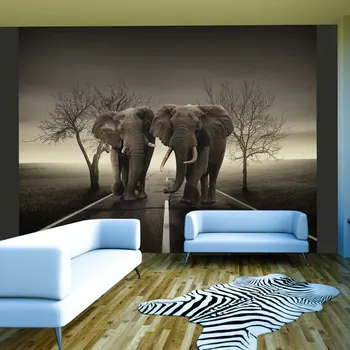 

Wall mural-City of elephants-200x154 cm