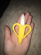 Cepillos dentales de entrenamiento de silicona para bebé, sin BPA, forma de plátano, mordedor seguro, juguetes para morder, anillo de dentición, regalo para mordedor de bebé