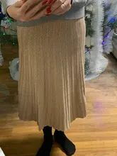 Knit Skirt Pleated Midi Fashion Faldas Vintage Women Ladies Solid Beiyingni Soft Mujer