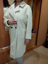 Teddy Coat Bear-Jacket Oversized Brown Long Women Sheep Nerazzurri Thick Plus-Size Winter