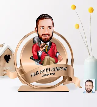 

Personalized The Year 'S Best Bay Boss Caricature OF 3D Wooden Trinket plaque-2 Reliable Quality Cost-Effective Home decoration