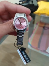 CHRONOS-Relojes de lujo para mujer, pulsera de mano femenina de acero inoxidable con diamantes de imitación, reloj de negocios con movimiento de cuarzo japonés, correa de 200mm, resistente al agua