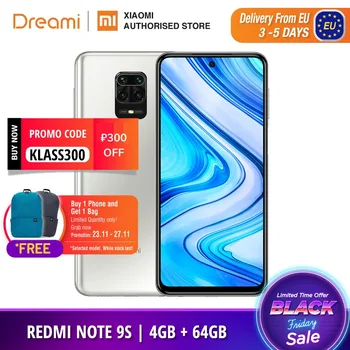 

Global Version Xiaomi Redmi Note 9S 4GB RAM 64GB ROM (Brand New / Sealed) redminote9s, redmi, note, 9s Smartphone Mobile