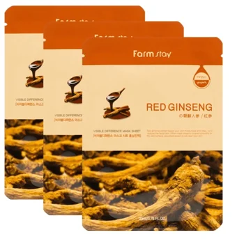 

Fabric mask farmstay visible difference mask sheet red ginseng 23 ML 3 PCs