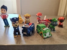 Decoración de tarta de cumpleaños de la patrulla Canina, 12 Uds., Material de PVC para cachorros, juguetes para niños, regalos de cumpleaños