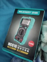 Mileseey-multímetro Digital NCV de rango automático, medidor de voltaje CA/CC, luz Flash, pantalla grande