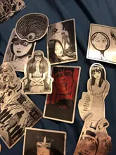 Pegatinas de Anime Tomie para bicicleta, grafiti de Horror, cómic Fujiang, para coche, motocicleta, monopatín, pegatina impermeable para ordenador portátil, 10/49 Uds.
