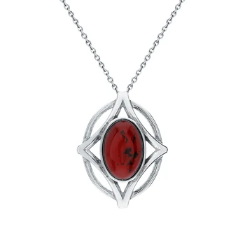 

Silver Pendant with amber sunlight sample 925