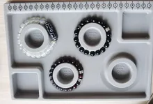 Placa de cuentas flocadas para fabricación de joyas, accesorios de pulsera, abalorios, herramientas de medición, diseño de joyería, bricolaje, 1 Uds.