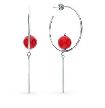 

Silver earrings with pearls sunlight sample 925