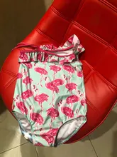 Bañador triangular con estampado de aves para niñas, traje de baño de un hombro, ropa de playa para bebé, Chico, 1-6 años, 2017