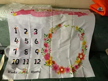 Milestone-accesorio de fondo para fotografía de bebé, foto de crecimiento de tela mensual