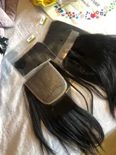 Extensiones de pelo brasileño Remy para mujer, accesorio de cabello humano liso de 10-22 pulgadas con cierre de encaje, Color Natural predespuntado y Base de seda sintética