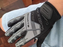 ROCKBROS-guantes de ciclismo a prueba de viento para otoño e invierno, guantes deportivos antigolpes transpirables con pantalla táctil SBR para bicicleta de montaña