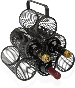 Range bouteilles cuisine tubes en métal avec poignée