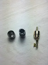 Conector RCA chapado en oro, adaptador de enchufe macho de vídeo/conector de Cable de Audio, 6mm, negro y rojo, superrápido, 2 uds./1 par