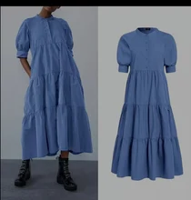 Elegant Dress Casual Robe Vestidos Party VONDA Bohemian Vintage Plus-Size Beach Women's Summer