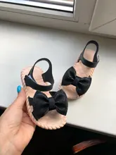 Zapatos de verano para niños, sandalias de princesa para niñas pequeñas, zapatos transpirables suaves con lazo