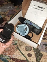 WORKPRO-Destornillador eléctrico inalámbrico 12V, mini controlador de potencia inalámbrico, batería de iones de litio CC de 3/8 pulgadas, 2 velocidades