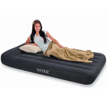 

Mattress camping flock with headrest, built-in электронасосом 99 х191х30 cm (66779) Intex