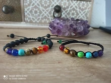 Natural volcánico Rock hombres de piedra pulseras Reiki 7 Chakra curación cuentas brazalete Lava negra elástico elefante Mala Buda brazaletes