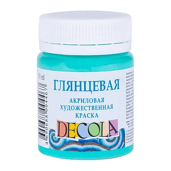 

Paint acrylic glossy DeCola mint jar 50 ml