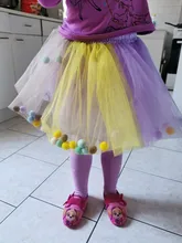 Pettiskirt Girl Dress Pom-Pom Tulle Colorful Infant Princess Mini Children Mulity New-Arrival