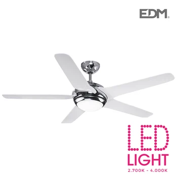 

Ceiling fan model BEAUFORT WHITE/Chrome 65W diameter blades 136 CM reflectorless EDM