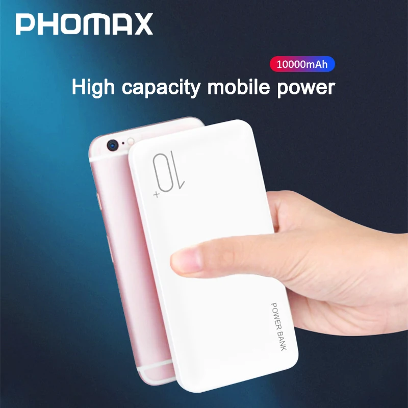 PHOMAX 10000 мАч портативное Внешнее зарядное устройство для xiaomi samsung redmi Внешний