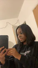 Bob peluca brasileña corta hueso recto pelucas de cabello humano para las mujeres negras peluca negra T malla con división Bob Peluca de cabello humano Pre arrancado