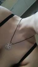 Colgante de pentagrama pentápara Hombre, collar de Black Butler, colgante de culo, Logo de Lucifer Satan, signo de Color plateado, amuleto Supernatural, joyería para hombre