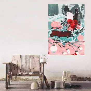 

Abstract Textured Canvas Table