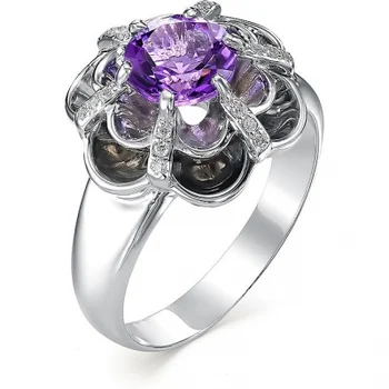 

Alcor ring with amethyst and cubic zirconia
