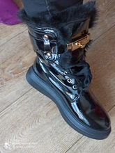 Ankle-Boots Sneakers Warm-Shoes High-Top Women Winter Short Black/sliver LEOSOXS No 
