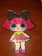 Lol Doll Patches Garment-Decoration Sequins Girls Cartoon Lovely Embroidery Cloth DIY