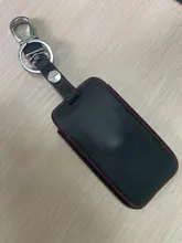 Funda de cuero genuino para llave de coche Renault KOLEOS Kadjar Arkana samsung QM5, 4 botones, juego de llaves inteligentes con anillo