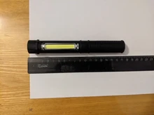 LED Flashlight Torch-Lamp Magnet Work-Inspection COB with The-Bottom And Clip Red/blue