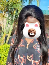 Luvin-pelucas de cabello humano para mujeres negras, barato, 180, 250 de densidad, 30, 40 pulgadas, liso, sin pegamento, Frontal, brasileño