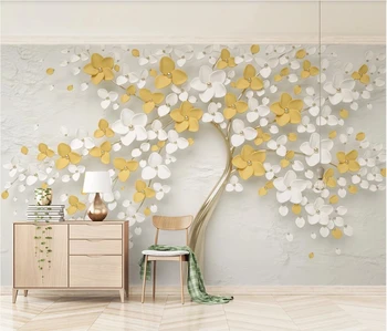 

3D photo wallpaper. Three-dimensional tree. Any size. Fast shipping to Russia.