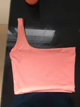 Camisetas de un hombro para mujer, tapas de cultivos sin mangas, blusa de playa de verano, ropa de moda