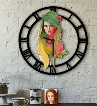 

Personalized Women 'S Abstract Caricature Of Wood Wall Saati-28