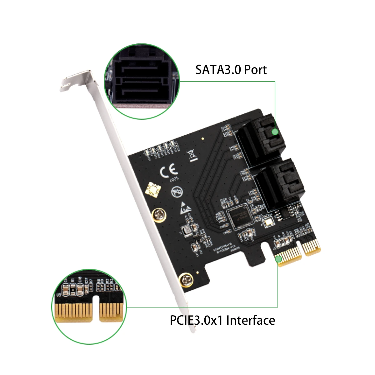 Pci lanes configuration. 4-портовая карта расширения sata 3. низкопрофильная карта. подключение pci карты к контроллеру.