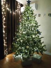 Led-String-Lights Green-Cable Tree Holiday-Decorration Christmas Outdoor Waterproof 100m