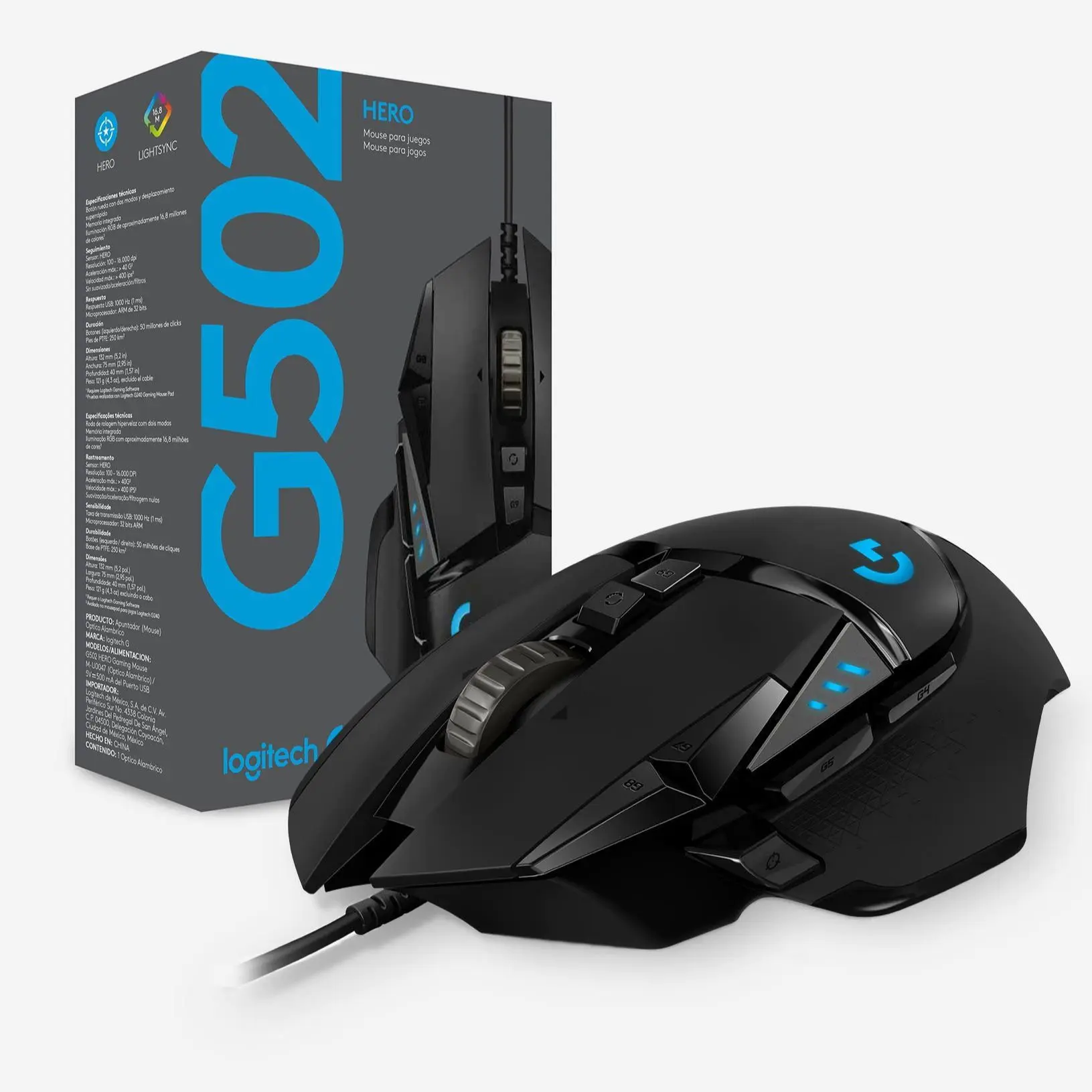 Logitech G G502 HERO High Performance Gaming Mouse 25K Dpi Resolution 11  Programmable Buttons Adjustable Weights Lightsync RGB 400 IPS Max Speed 40G  Accerelation 32 Bit Arm Microprocessor 910 005470|Mice| - AliExpress