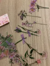 Serie de flores decorativas de Mr.paper con 6 diseños, troquelado, pegatinas de diario de recortes, planificador de balas, diario Deco, pegatinas de papelería