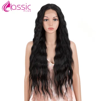 

Synthetic Lace Front Wigs For Black Women 30 inch Long Deep Wavy Ombre Blonde Wig High Temperature Fiber Classic Plus CosplayWig