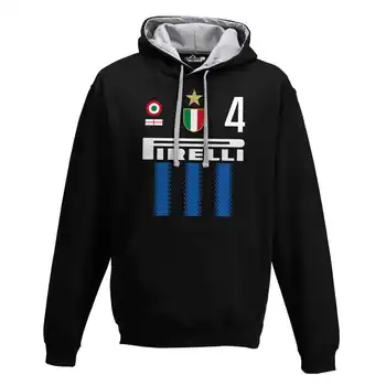 

Hood Sweatshirt Bico Football Vintage Javier Inter 4 zanetti Season 09-10 Championship S black