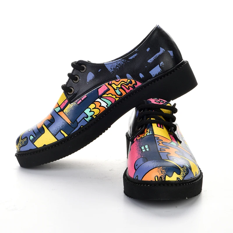 2021shoeswomenOxfordshoesPuleatherLaceUpcasualshoesplatform